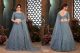 Lengha Choli 'Pragita' Stoffset 3-teilig graublau