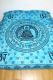 Tagesdecke Mandala 'Buddha' türkisblau-schwarz