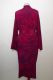 Morgenmantel Kreppseide Batik magenta-dunkelblau S/M-L