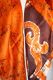 Seidentuch Vintage orange-braun-creme