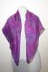 Seidentuch Vintage violett-magenta mit Goldborte