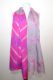 Seidenschal XL pink-flieder-grau mit Batikmuster I