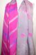 Seidenschal XL pink-flieder-grau mit Batikmuster I