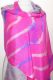 Seidenschal XL pink-flieder-grau mit Batikmuster I