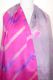 Seidenschal XL pink-flieder-grau mit Batikmuster I