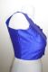 Saribluse 'Choli' blau mit gezacktem Ausschnitt
