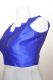 Saribluse 'Choli' blau mit gezacktem Ausschnitt