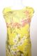 Leinenkleid gelb mit floralen Mustern