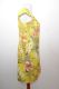 Leinenkleid gelb mit floralen Mustern