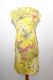 Leinenkleid gelb mit floralen Mustern