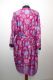 Kimono 'Bali' fuchsia mit floralen Mustern, Morgenmantel aus Baumwollsatin mit Seidenanteil