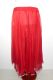 Tellerrock aus rotem Chiffon mit Borten silber