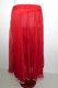 Tellerrock aus rotem Chiffon mit Borten silber