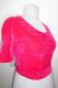 Saribluse 'Choli' aus pinkfarbenem Samt M/L