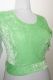 Saribluse 'Choli' aus hellgrünem Samt