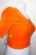 Saribluse 'Choli' aus orangefarbenem Samt