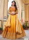 Lengha Choli Stoffset 3-teilig gelbgold