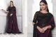 Sari 'Silverscreen' tiefmagenta-schwarz mit Perlenstickerei