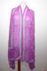 Dupatta Georgette erikaviolett mit Blumenstickerei