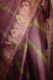Brokatseidensari mauve mit oliv