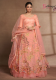 Lengha Choli 'RANI' Stoffset 3-teilig lachsfarben