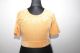 Saribluse 'Choli' aus sienagelbem Samt