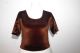 Saribluse 'Choli' aus braunem Samt