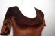 Saribluse 'Choli' aus braunem Samt