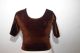 Saribluse 'Choli' aus braunem Samt