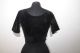 Saribluse 'Choli' aus schwarzem Samt XS