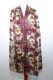 Seidenschal XL rotbraun-creme mit floralen Mustern
