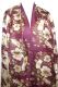 Seidenschal XL rotbraun-creme mit floralen Mustern