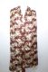 Seidenschal XL rotbraun-creme mit floralen Mustern