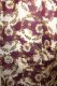 Seidenschal XL rotbraun-creme mit floralen Mustern