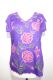 Sommertop mit Blumenstickerei - violett