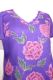 Sommertop mit Blumenstickerei - violett