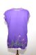Sommertop mit Blumenstickerei - violett
