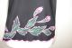Sommertop mit Blumenstickerei - schwarz