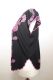 Sommertop mit Blumenstickerei - schwarz