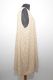 Ärmelloses Sommerkleid Viskose hellbeige mit Blumenprint XXL