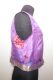 Seidentop flieder mit Blumenprint und Goldborte
