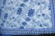 Quilt 'Blockprint' mit zwei Schauseiten - blau-weiß