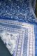 Quilt 'Blockprint' mit zwei Schauseiten - blau-weiß