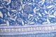 Quilt 'Blockprint' mit zwei Schauseiten - blau-weiß