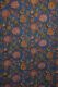 Baumwollstoff 'Jaipur' saphirblau mit floralen Mustern