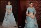 Lengha Choli 'Sawariya' Stoffset 3-teilig hellblau