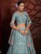 Lengha Choli 'Sawariya' Stoffset 3-teilig hellblau