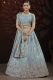 Lengha Choli 'Sawariya' Stoffset 3-teilig hellblau