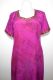 Salwar Kameez 2-teilig Kreppseide magenta mit Goldbrokat, Upcycling Seidenpunjabi magenta mit Goldbrokat