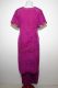 Salwar Kameez 2-teilig Kreppseide magenta mit Goldbrokat, Upcycling Seidenpunjabi magenta mit Goldbrokat